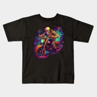 Epic Skeleton Motorcycle Kids T-Shirt